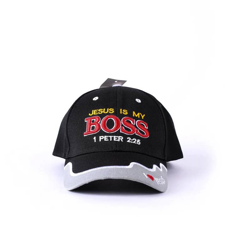 Swanson Christian Products - Wholesale Baseball Cap - Unisex - Hat - Black - Jesus Is My Boss