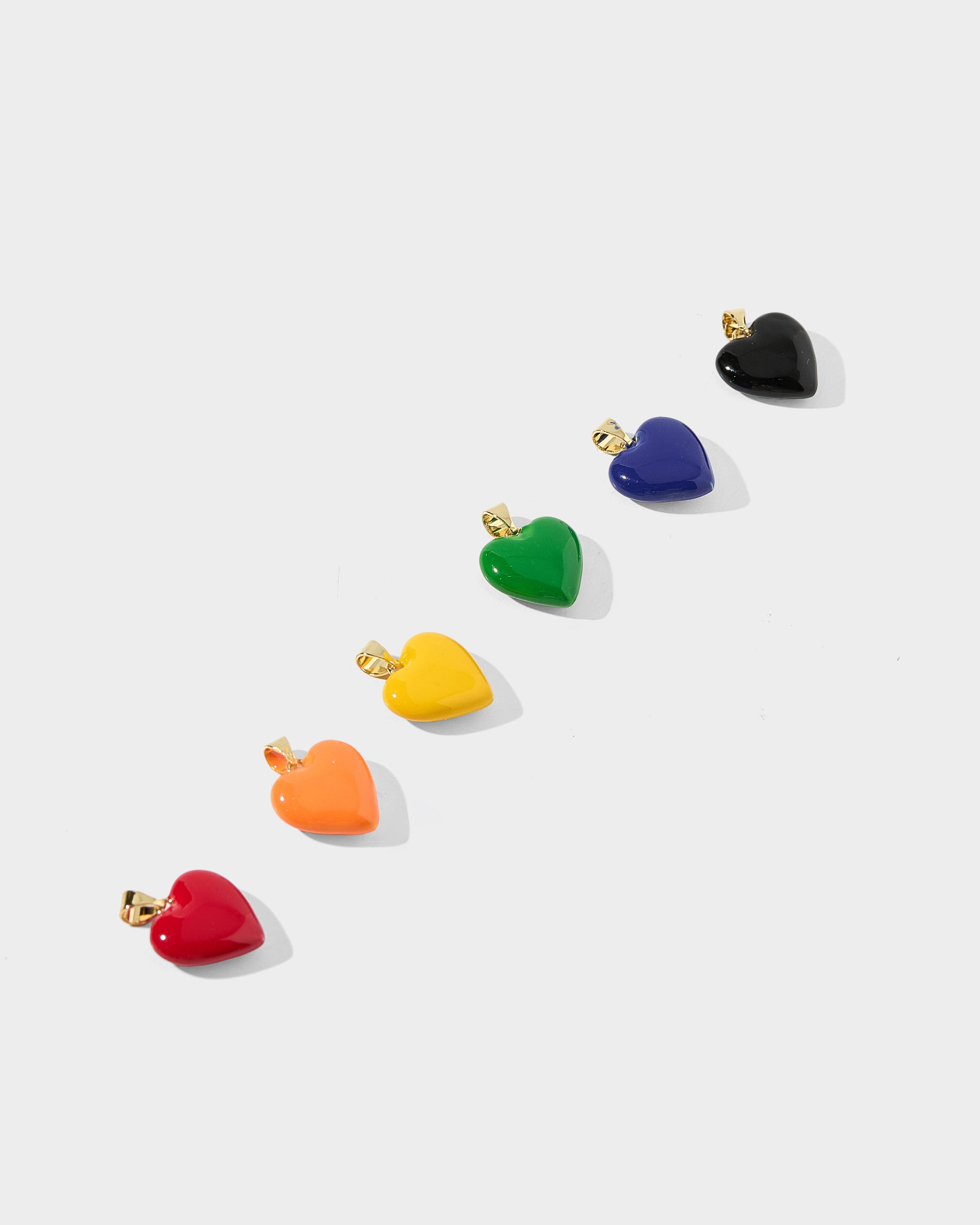 Allie + Bess – wholesale Individual charm/pendant – Reign Enamel Heart Charm11