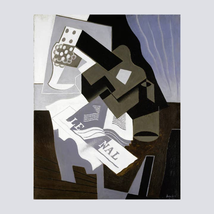 Guitar, Book and Newspaper (1920) Fine Art Print for wholesale by Milisima Studio