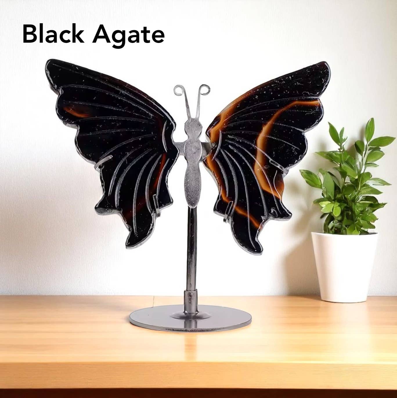 Crystolver (We Cover All Import Fees) – Großhandel Dekofigur – Elegante Schmetterlingsflügel aus Kristall mit Ständer2
