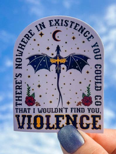 Autocollant Violence Fourth Wing pour la vente par Furever Booked