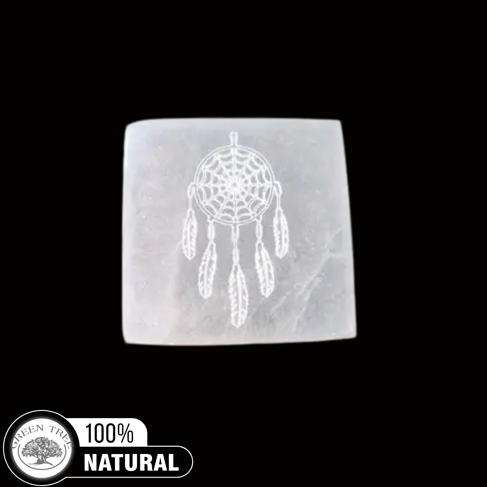 Green Tree - Wholesale Incense Holder - Selenite Incense Holder Dream Catcher 10cm0