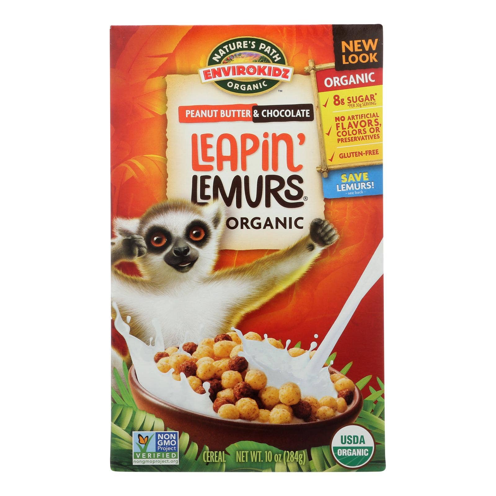 Ware Spark - Wholesale Breakfast Cereal - Envirokidz - Leapin' Lemurs Cereal - Peanut Butter And Chocolate - Case Of 12 - 10 Oz.0
