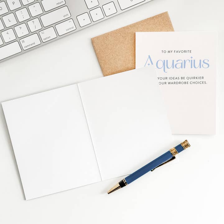 BlΓΊ Rose - Wholesale Birthday Card - My Favorite Aquarius Zodiac Birthday Greeting Card1