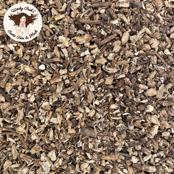 Witchy Pooh's Exotic Teas & Herbs – Chá solto por atacado – Chá de Angélica da Bruxa Pooh - Raiz Cortada e Peneirada, Espírito Santo15