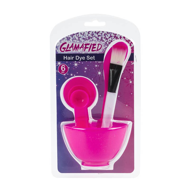 Deluxe Import Trading - Wholesale Hair Dye - 6 Piece Plastic Hair Dye Set- Pink0