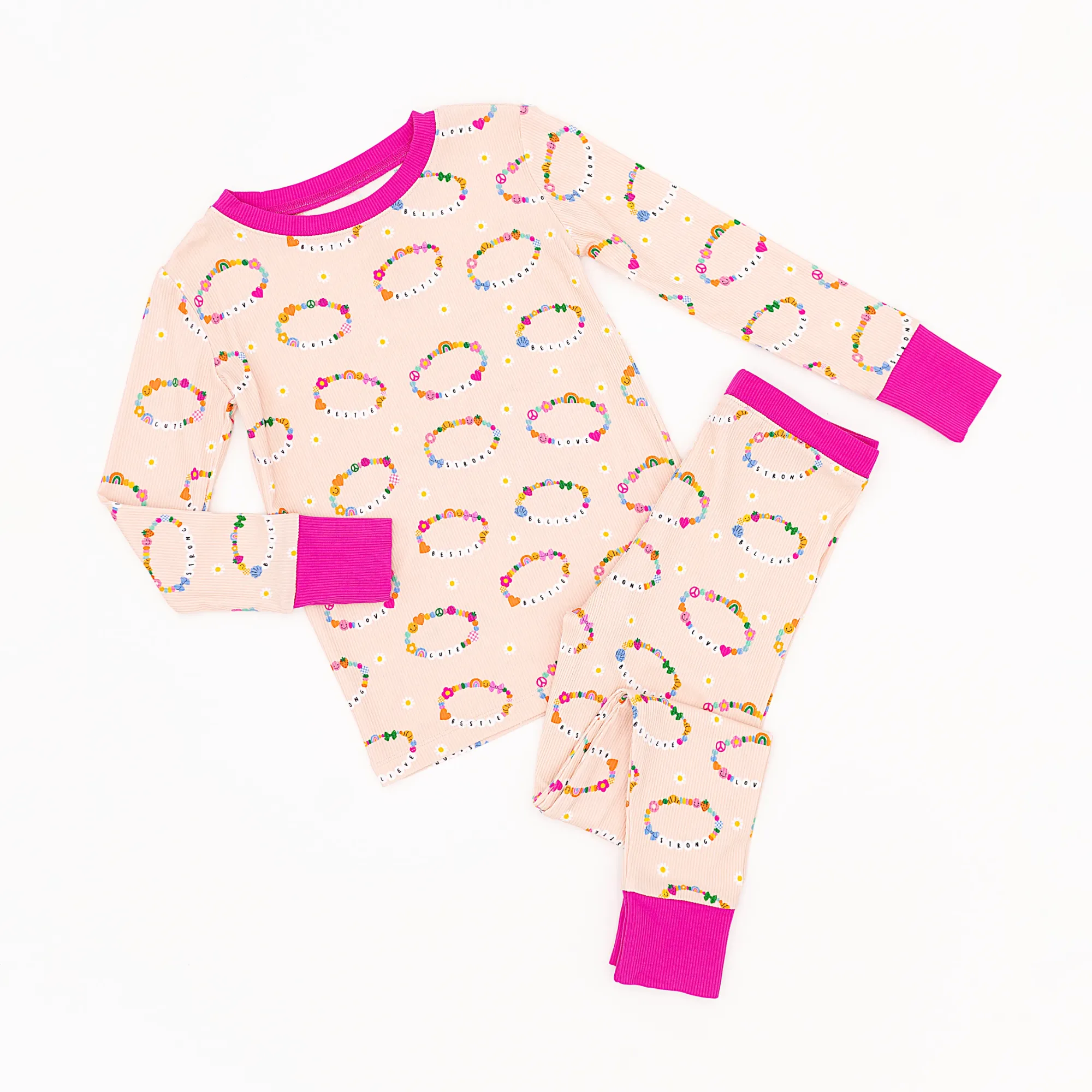 Kiki + Lulu – wholesale Sleepwear set – Kids – In My Bestie Era Ribbed Toddler/Big Kid Pajamas12