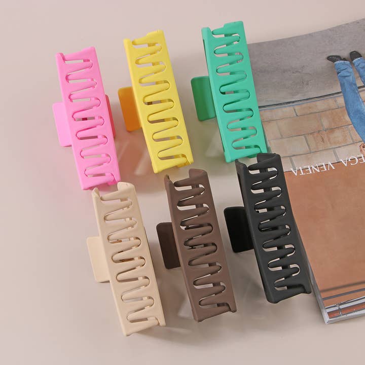 ACCITY - Wholesale Hair Clip - Women's - 5.12" Jumbo Flat Hair Claw Clip – Strong Hold_CWAHA10914