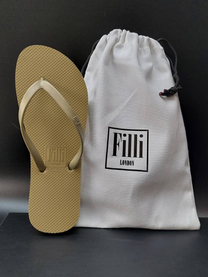 Filli London – wholesale Flip Flops – Women’s – Naked Flip Flops - Gold0