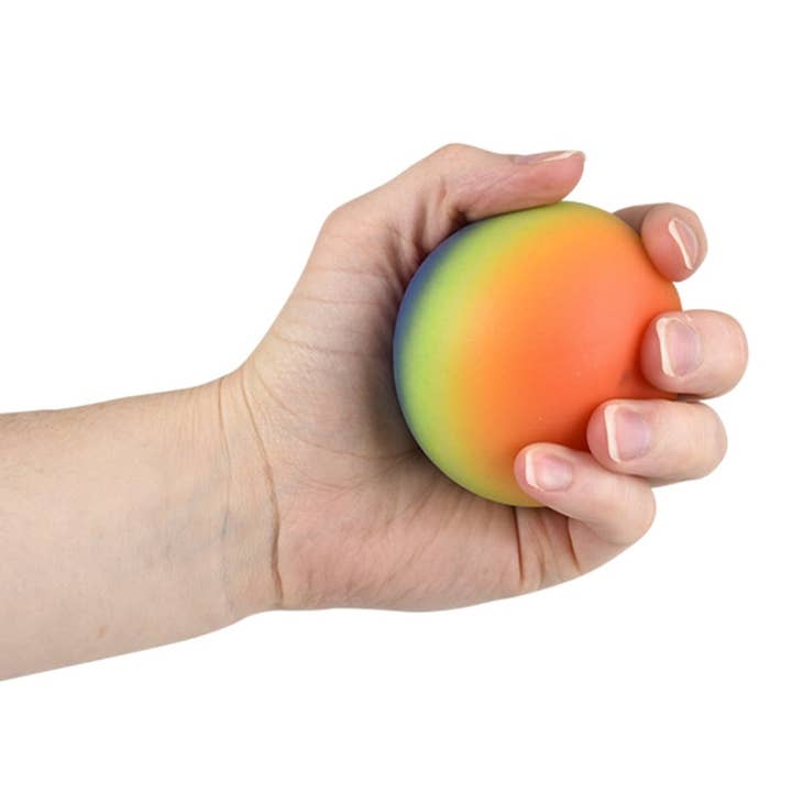La Luna Bella - Toys - Wholesale Squishy Toy - Kids & Baby - 2.5" SQUISH AND STRETCH RAINBOW GUMMI BALL LLB Squishy Toys