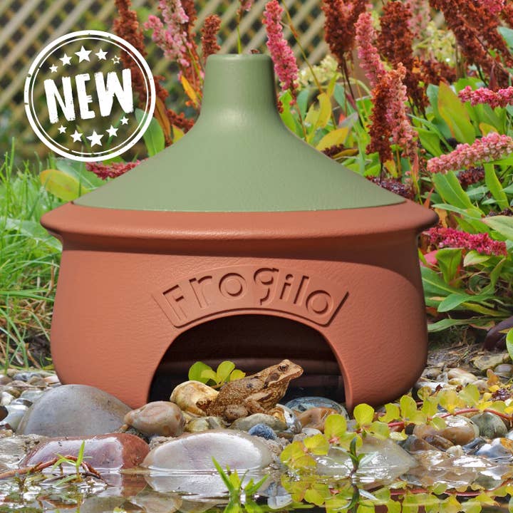 Wildlife World - Vente Bibelots/décorations d'extérieur - Frogilo - Maison pour grenouilles et crapauds fabriquée au Royaume-Uni