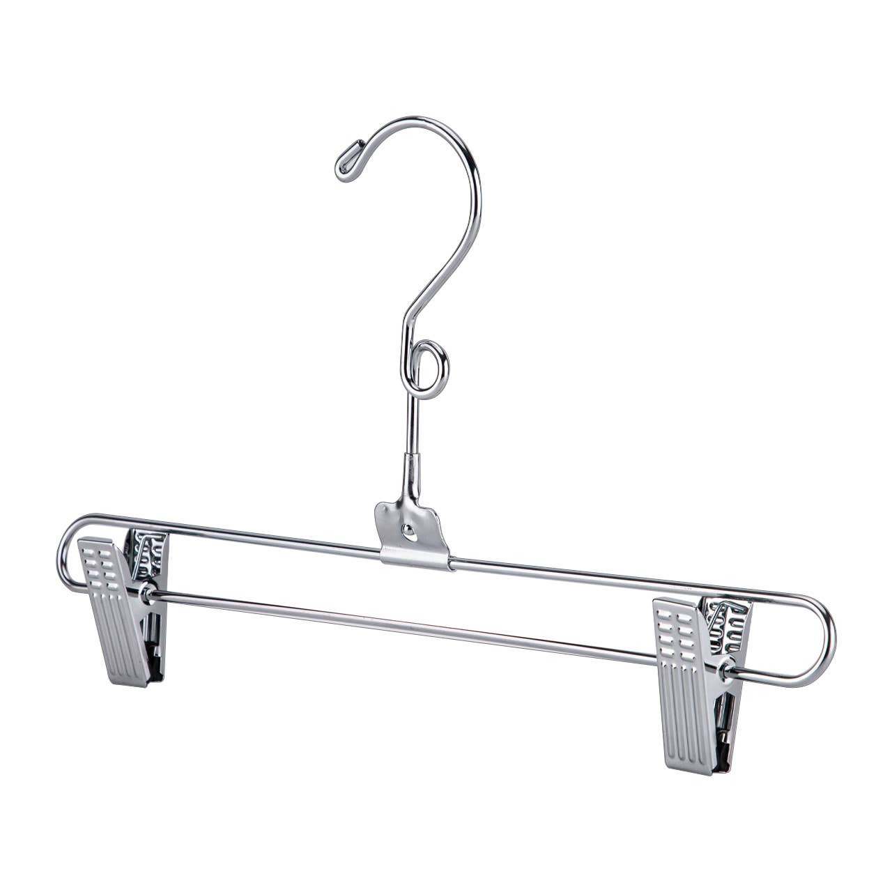 Store Supply Warehouse - Wholesale Clothes Hangers - 12" Chrome Metal Skirt And Pants Hanger 6