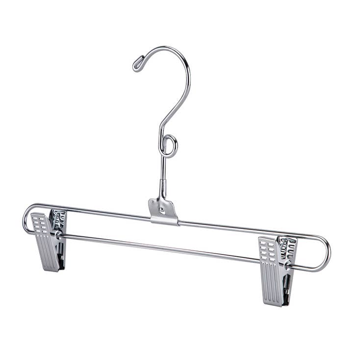 Store Supply Warehouse - Wholesale Clothes Hangers - 12" Chrome Metal Skirt And Pants Hanger 6