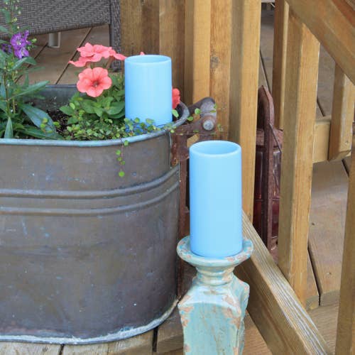 Flipo Group, Ltd. – wholesale Flameless candle – Flameless Indoor/Outdoor Colored Resin Pillar Candle