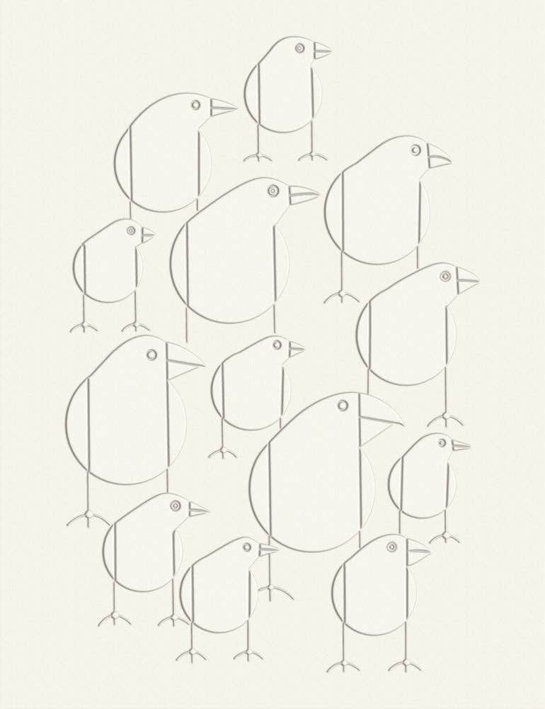 Pomegranate – wholesale Stationery/notecard set – Charley Harper: Birds Embossed Boxed Notecard Assortment3