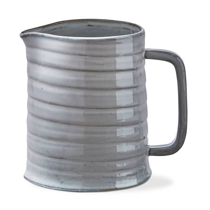 Farmhouse Milk Pitcher White Stoneware for wholesale by tag