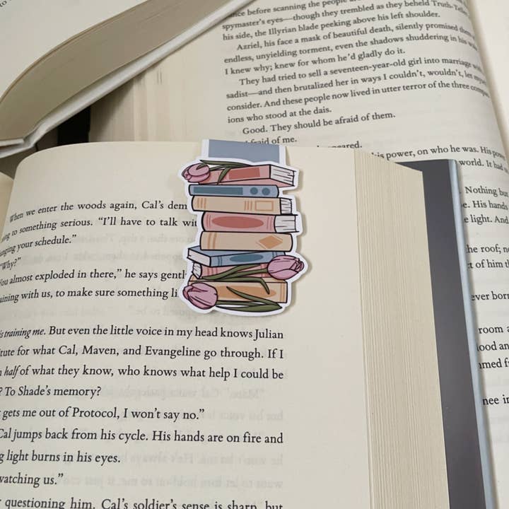 The Peachy Polka Dot - Wholesale Bookmark - Romance book stack magnetic bookmark, romantic books5