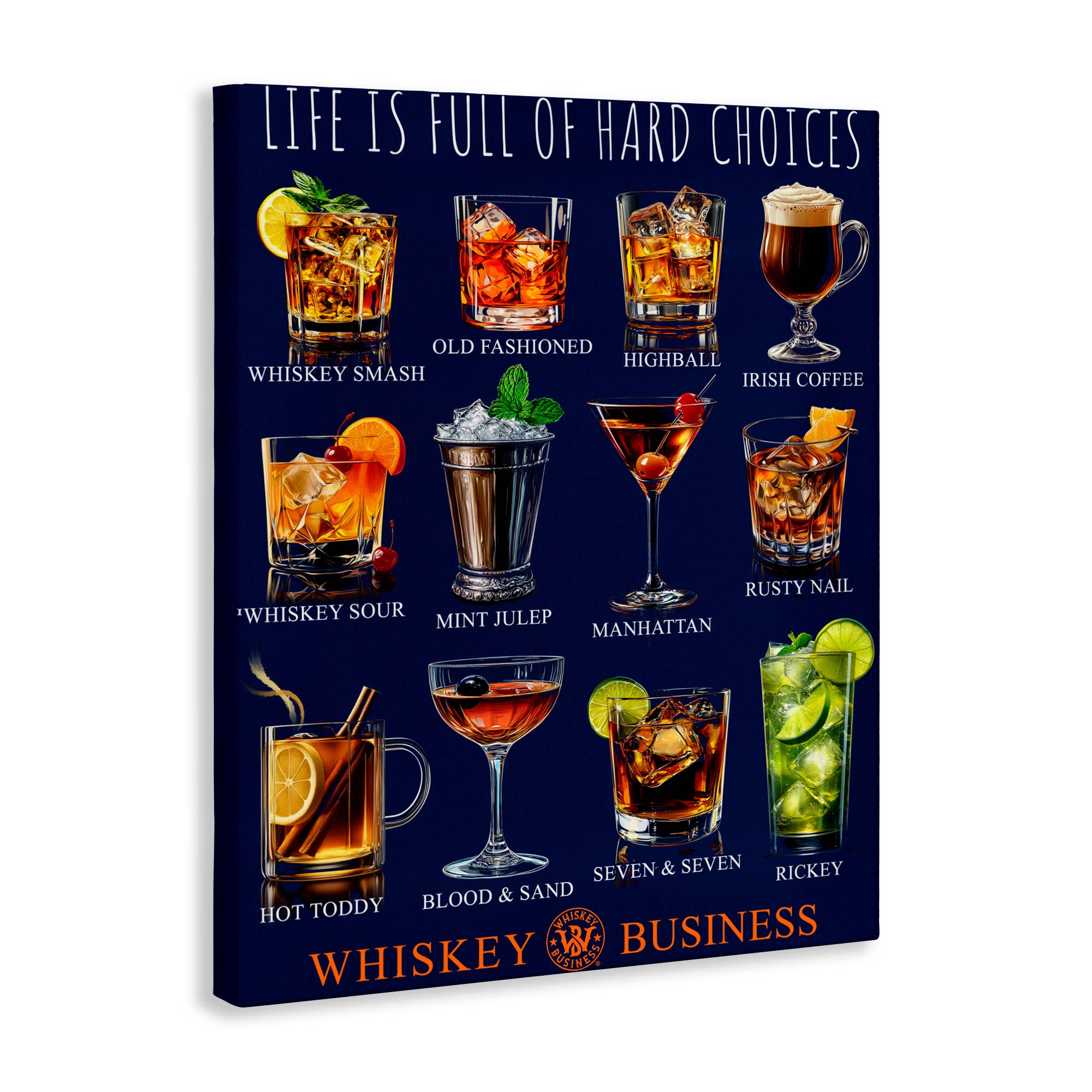 Stupell Industries - Wholesale Wall Sign - Whiskey Hard Choices - Unframed Wall Art10