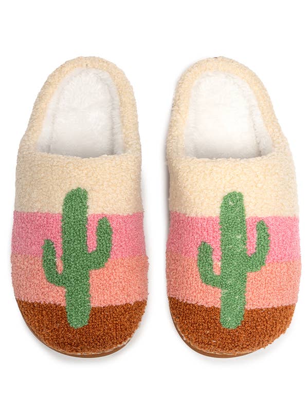 Indoor / Outdoor Slippers - Cactus in a Desert Scene for wholesale by Living Royal