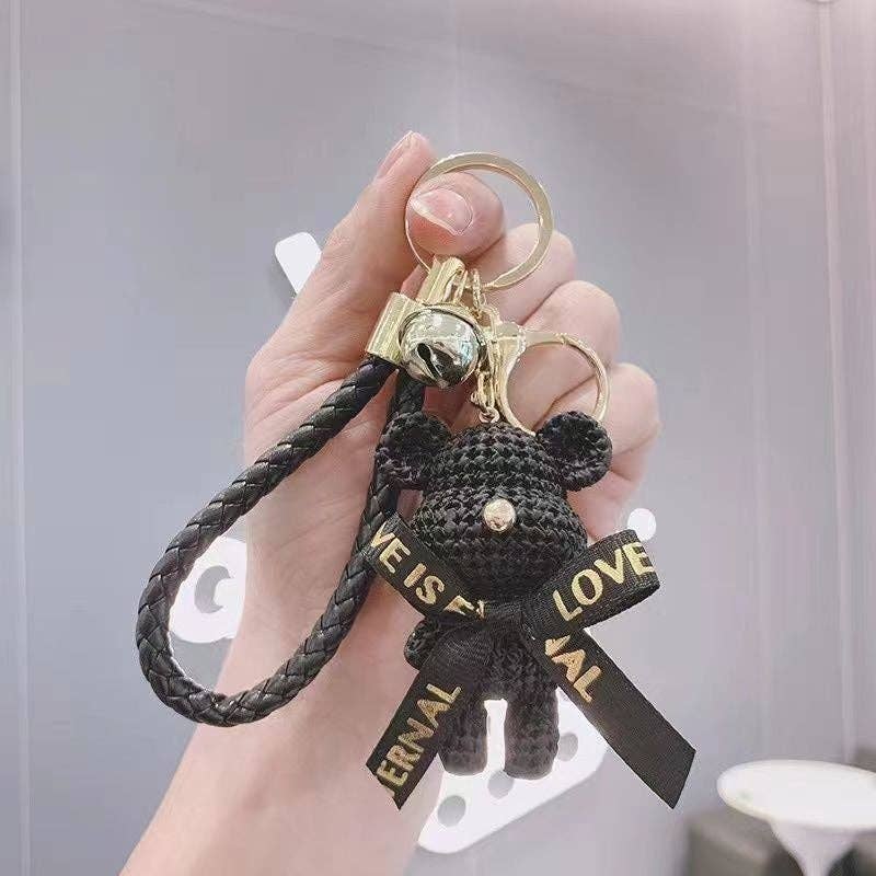 UZ Wholesale Store - Wholesale Keychain - Women's - Knitted Bear Keychain Bag Charm - Adorable and Stylish0