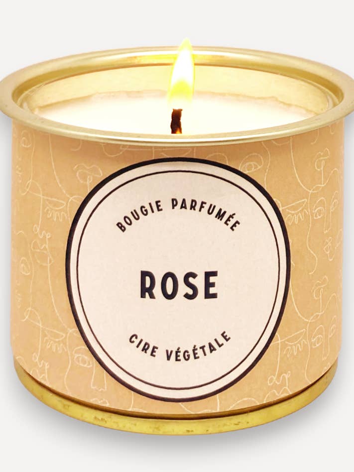 Miss Rose - Bougie végétale parfum Rose 160gr pour la vente par Maona
