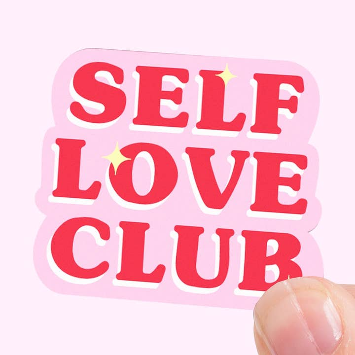 Self Love Club Vinyl Sticker for wholesale by Kawaii Studios
