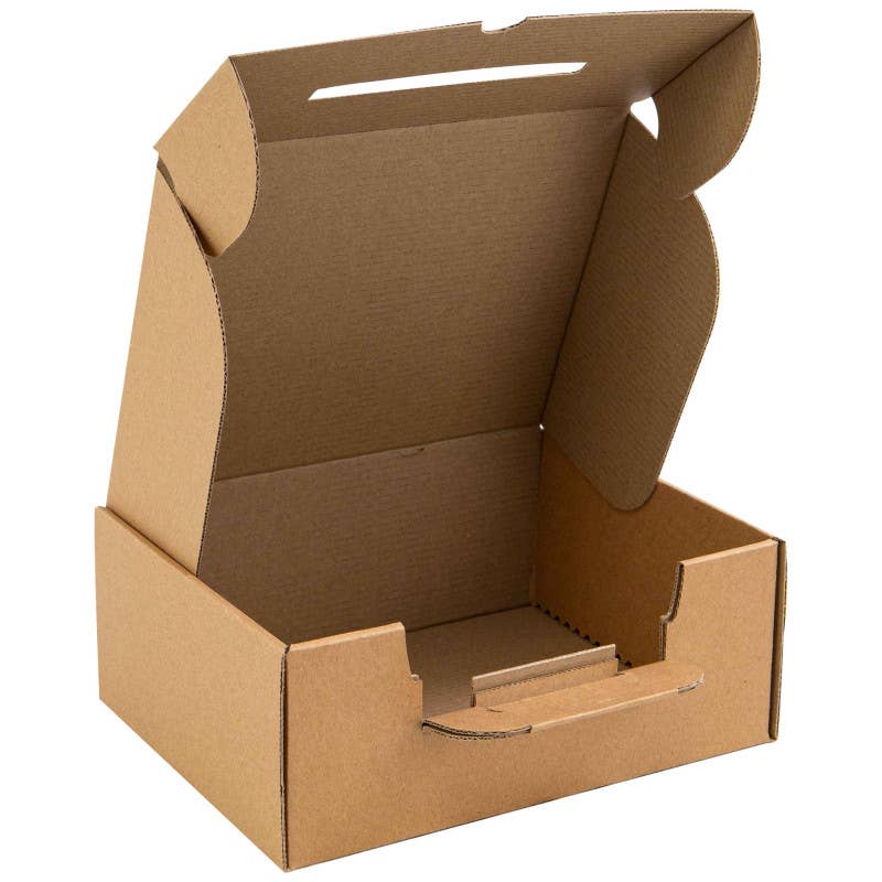 Deffrennes - Venta al por mayor Caja de regalo - Caja rectangular de cartón kraft marrón 25x19x10 cm3