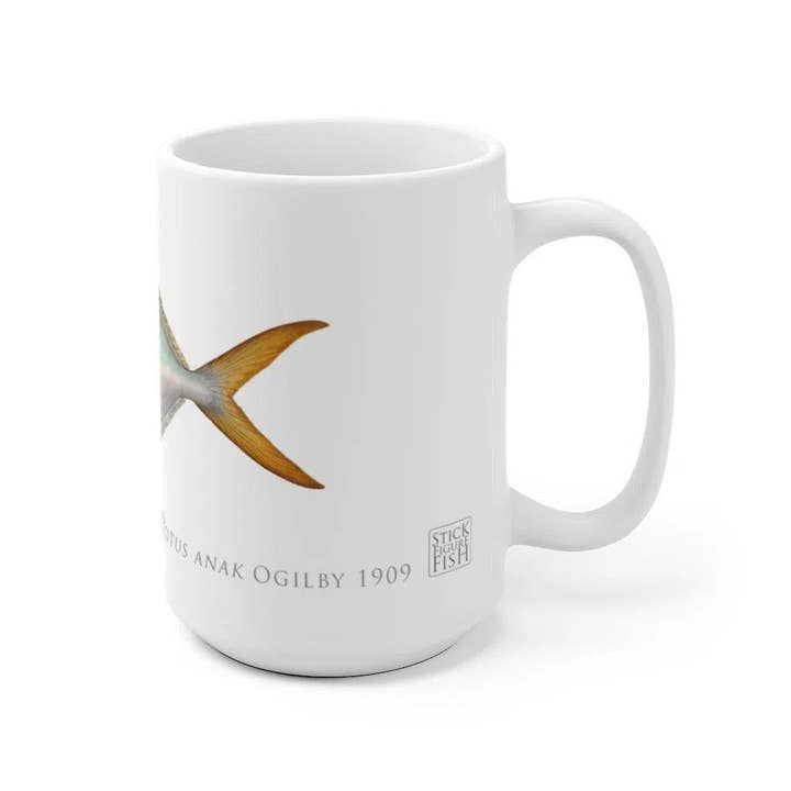 Stick Figure Fish - Wholesale Coffee mug - Giant Oystercracker (Permit) Mug2