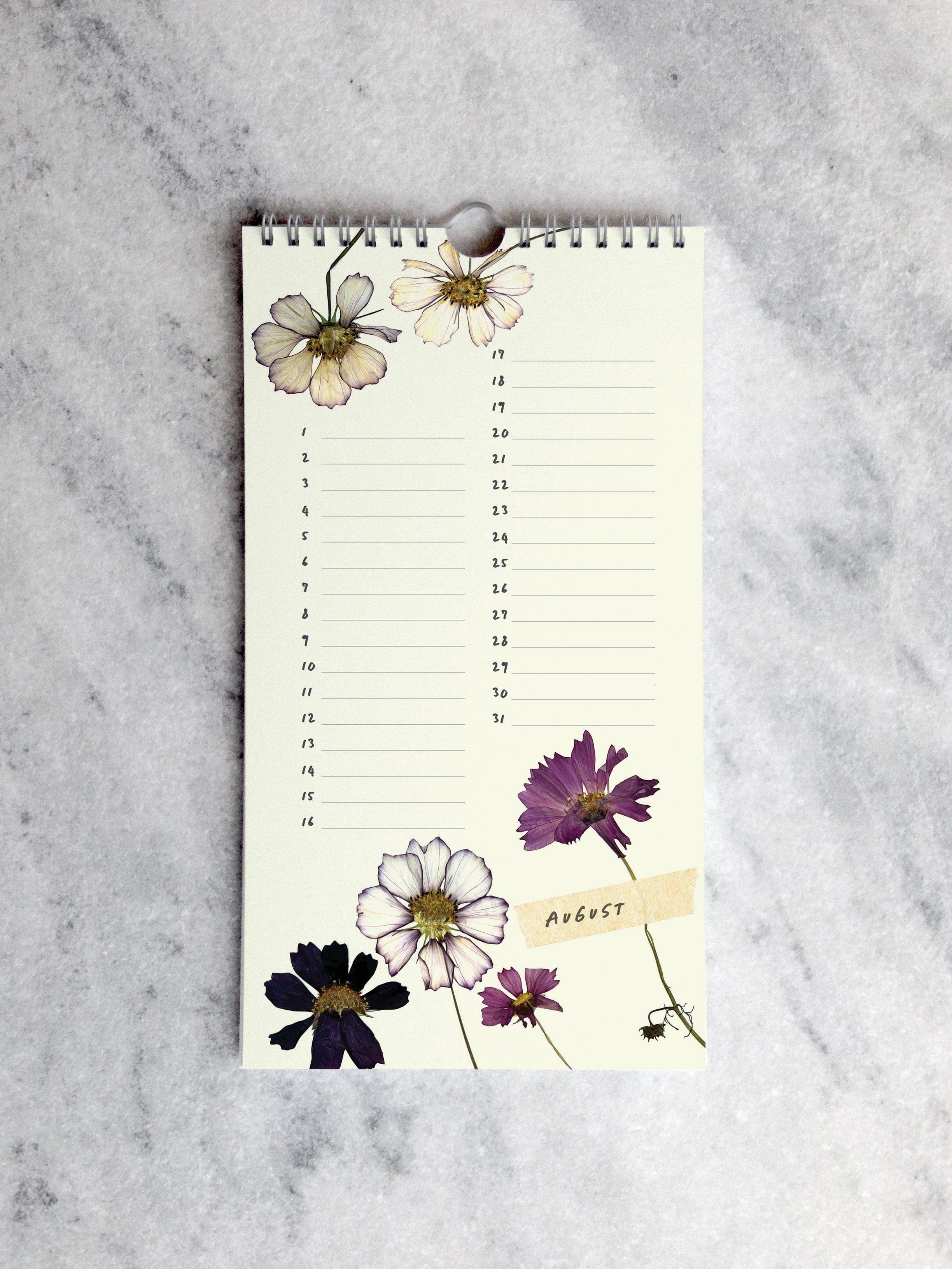Favorite Story - Wholesale Calendar - Celebration Calendar, Pressed Flowers9