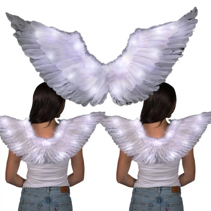 Blinkee.com, LLC - Wholesale Costume - Kids - White Steady Lights Angel Fantasy Wings3