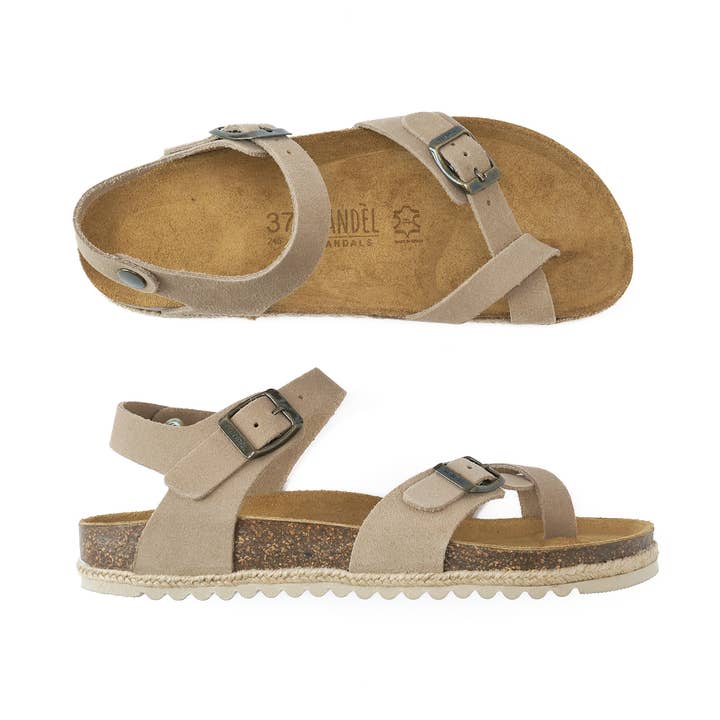 Brun flip-flop sandal - Art.MD4124 för wholesale av Mandél