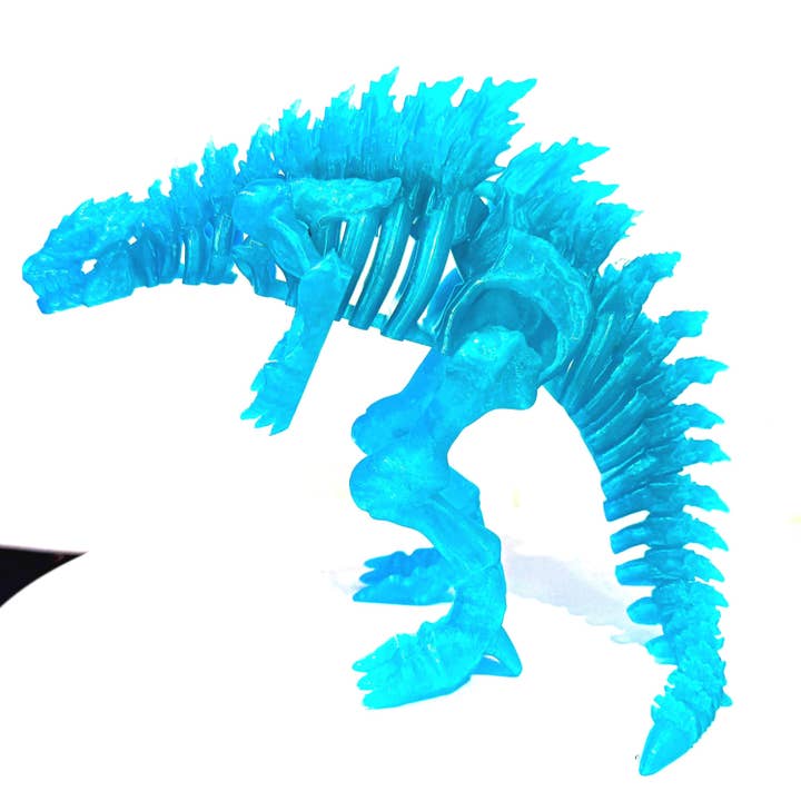 Fully Articulated Skeletonized Godzilla Icey Blue for wholesale by August Art House