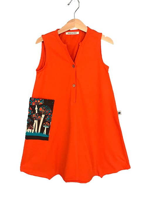 Orange Mushroom Pock Kurzer Harem-Overall/Strampler für den Großhandel von DOROANDME