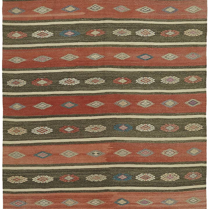 RUG N CARPET - Wholesale Area Rug - 5x9 Multicolor Oriental Kilim Rug - 45951