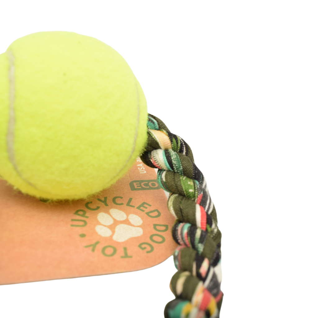 Shreds + rerope - Vente Jouet en corde – chien - Jouet pour chien ReRope Upcycled S Loop avec balle (lot de 10)15