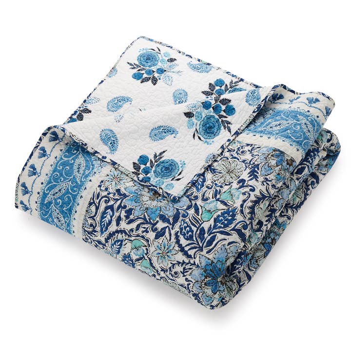 Peking Handicraft - Wholesale Bedding Set - Bisou Floral 3-Piece Quilt Set by Dena Home4