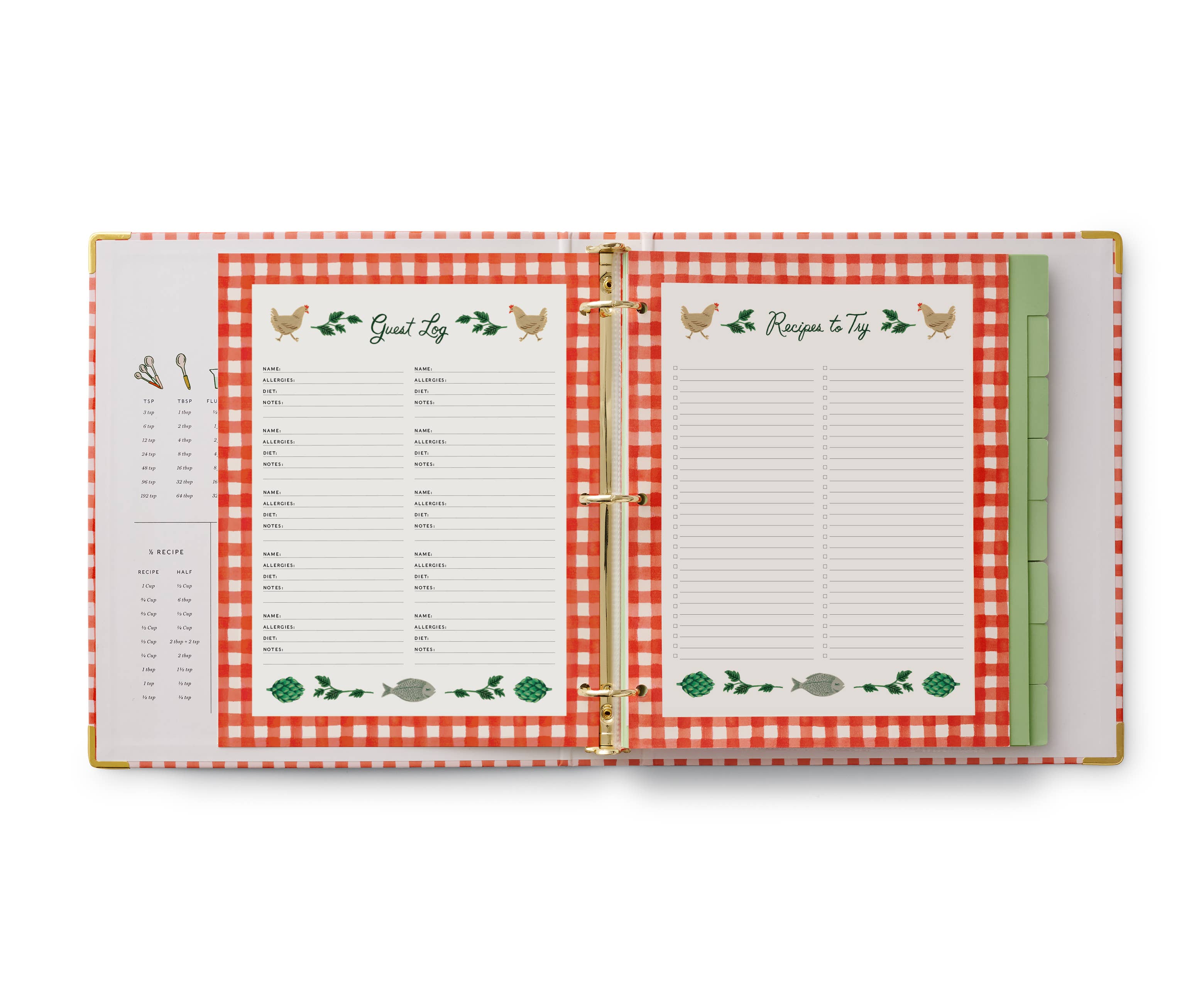 Rifle Paper Co – wholesale Binder – Cherry Farm Recipe Binder2