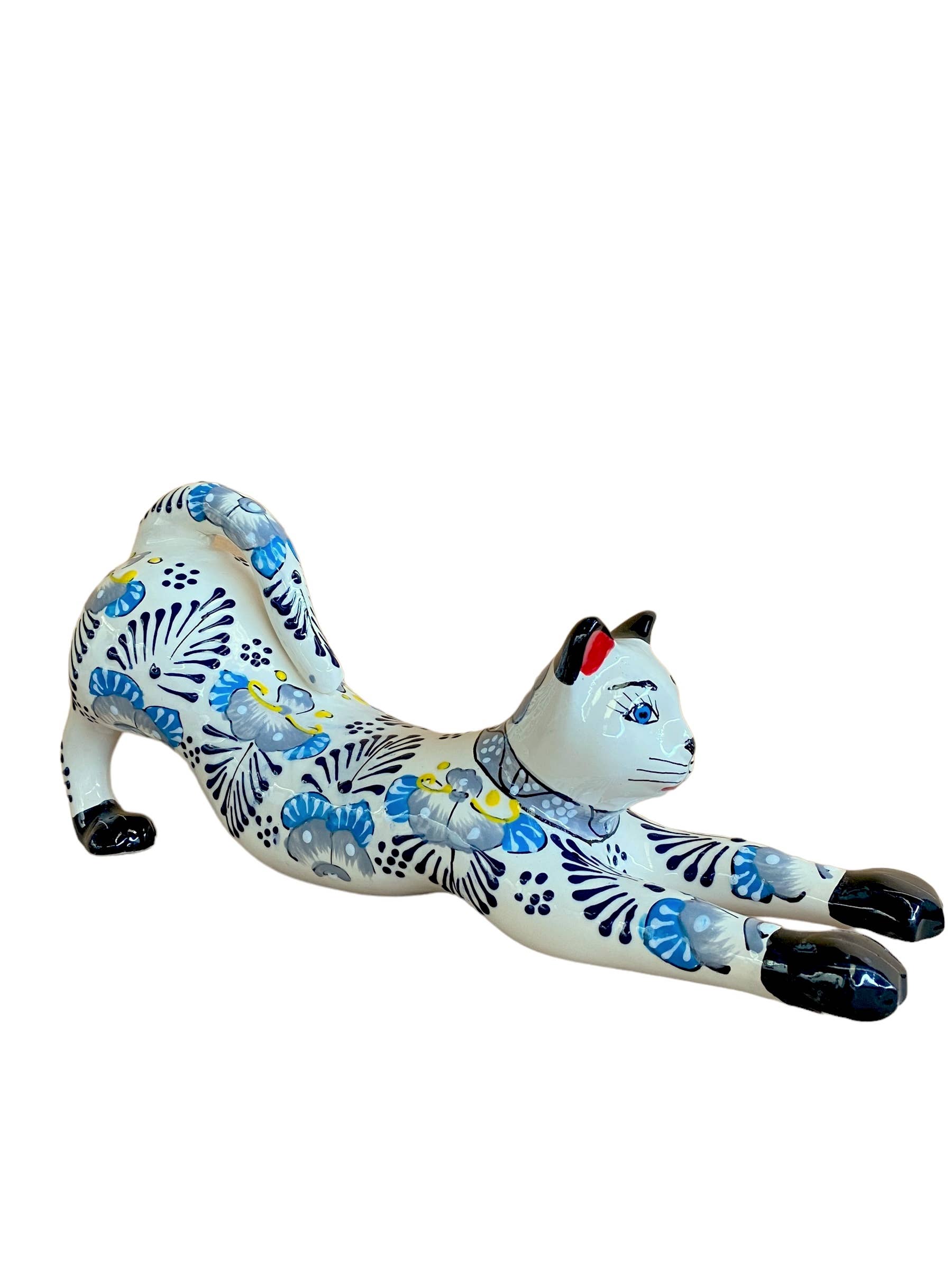 Abes Pottery & Import's - Wholesale Decorative Figurine - STRETCHED CAT1