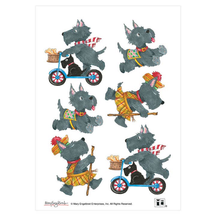 Cosmopolitan Scotties klistermärke för wholesale av Mary Engelbreit Studios