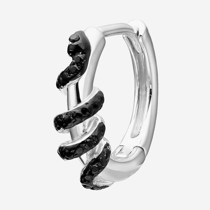 BOUCLE D'OREILLE ANNEAU ARGENT VIPER HOOP pour la vente par EarCandy Jewelry
