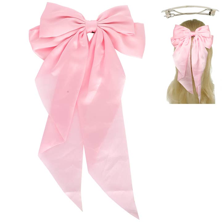 SP Sophia Collection - Wholesale Hair Clip - Women's - Fashion Fabric Bow Ribbon Barrette Hair Clip