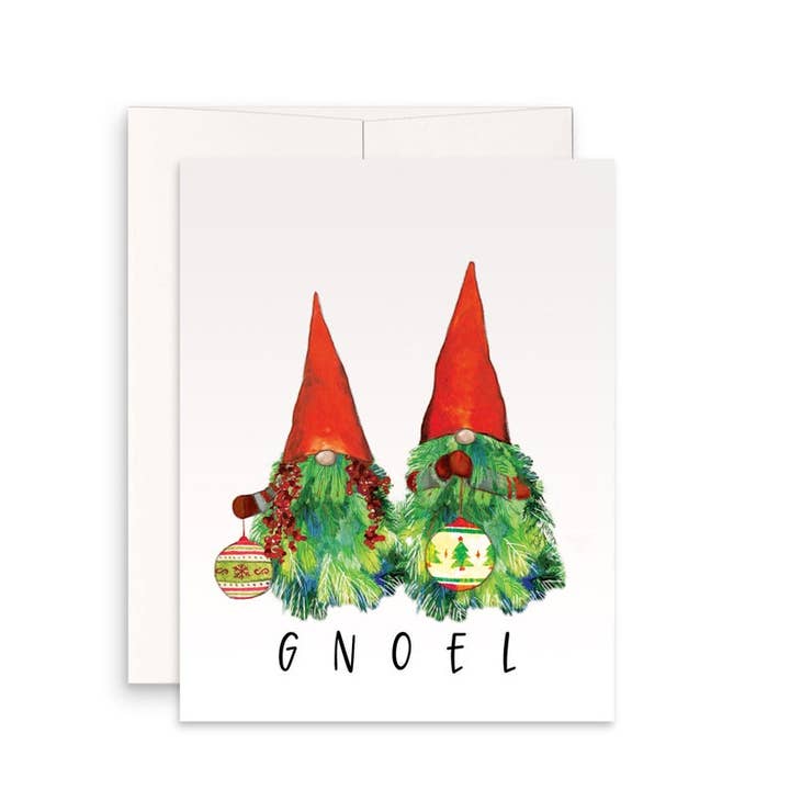 Liyana Studio - Vendita all'ingrosso Biglietti di auguri di Natale - Gnome Gnoel - Biglietto natalizio divertente