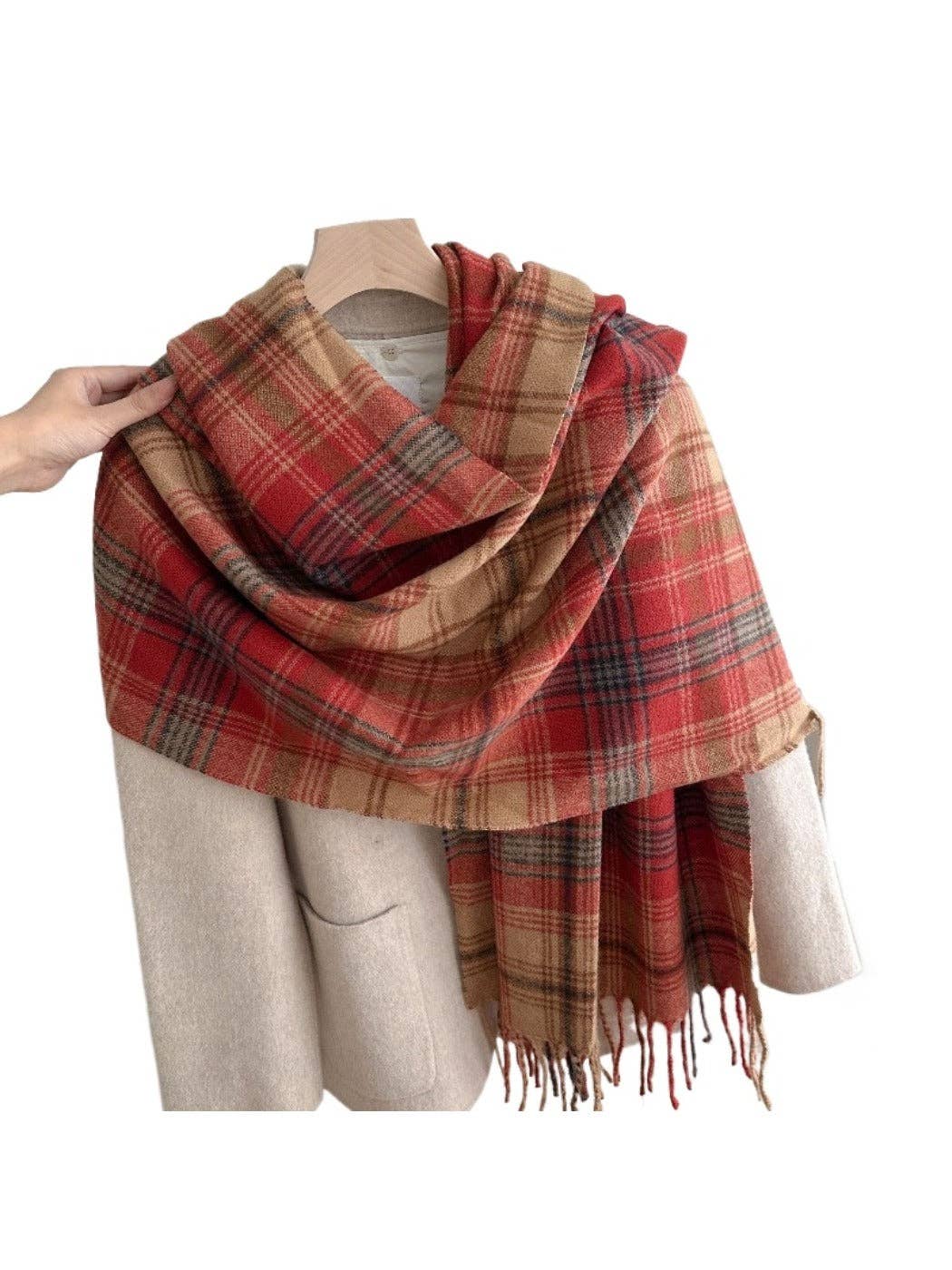 Funkyrel® Atzbranding Limited - Wholesale Sjaal - Dames - Scarvii - Geruite Wintersjaal Sjaal voor Vrouwen2