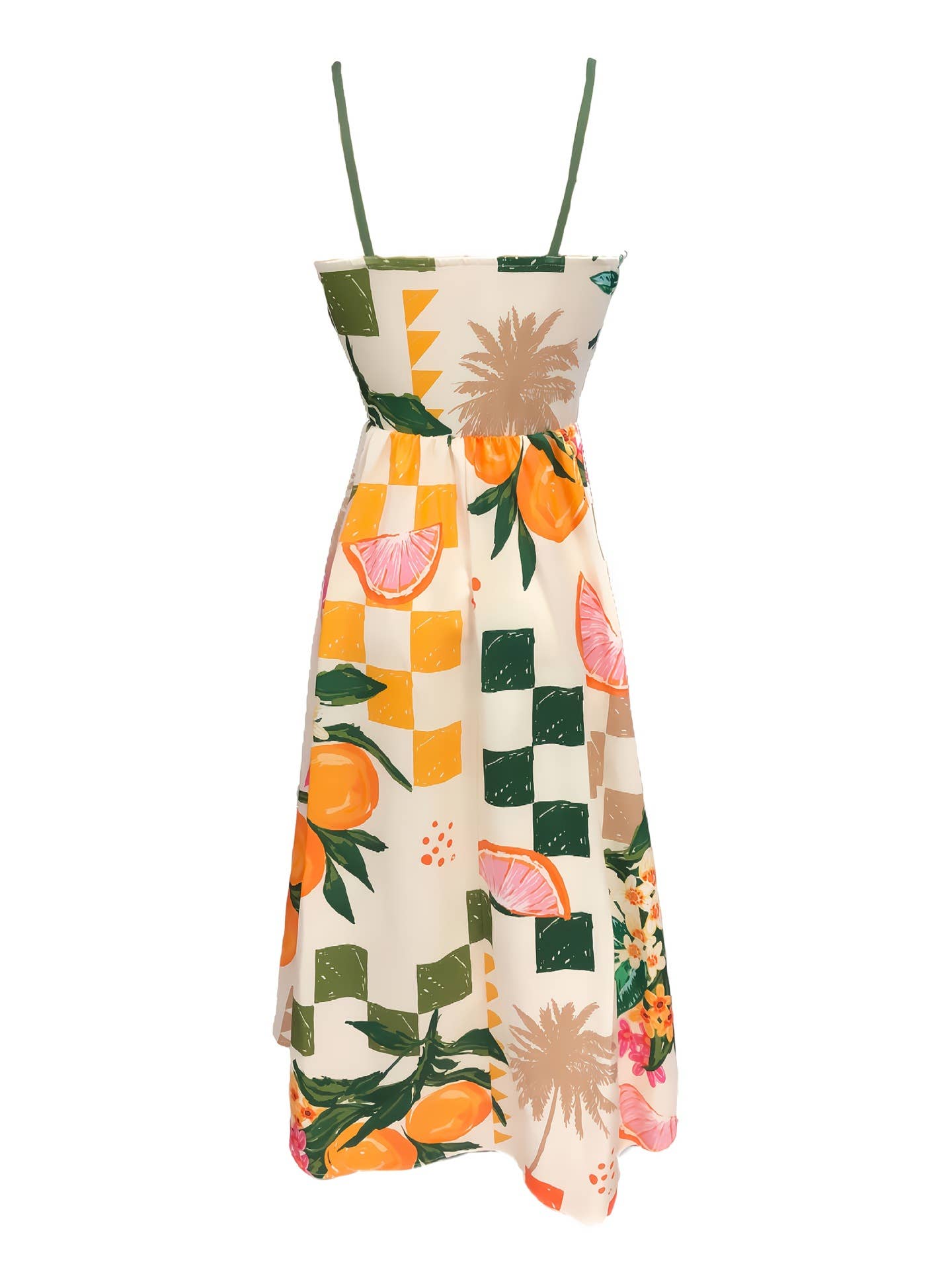 Rosa Clothing - Wholesale Dress - Women's - Lemons Check & Cheetah Floral Print Sundress1