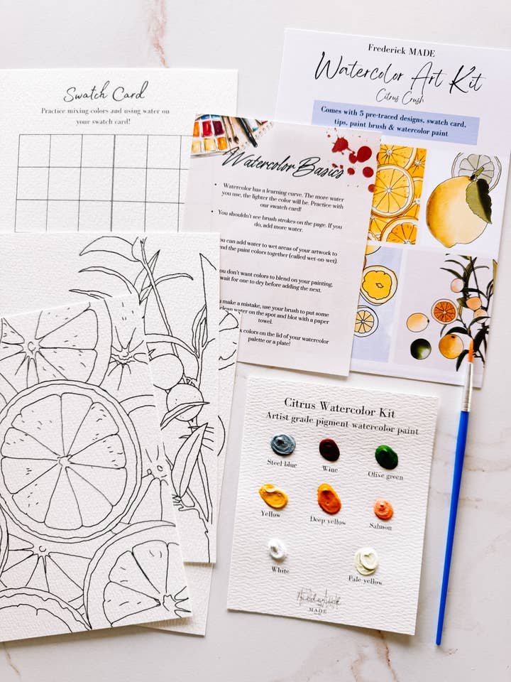 Kit d'Aquarelle MINI Citrus pour la vente par Frederick Made