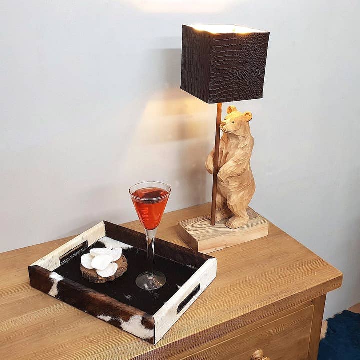 LES SCULPTEURS DU LAC - Wholesale Accent/Desk Lamp - COP'OW collection lamp base and its wooden bear5