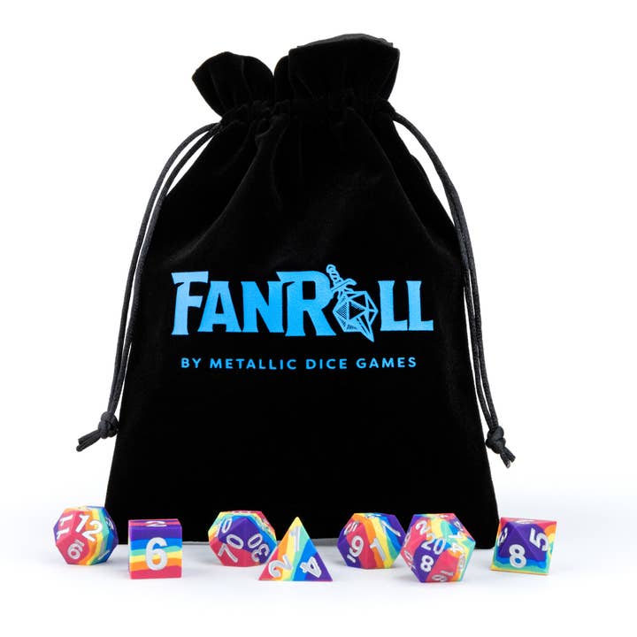 FanRoll by Metallic Dice Games – Engroshandel Taske med snor – unisex – 6 „x 8" Velvet Drawstring Dice Bag (4 farver)3