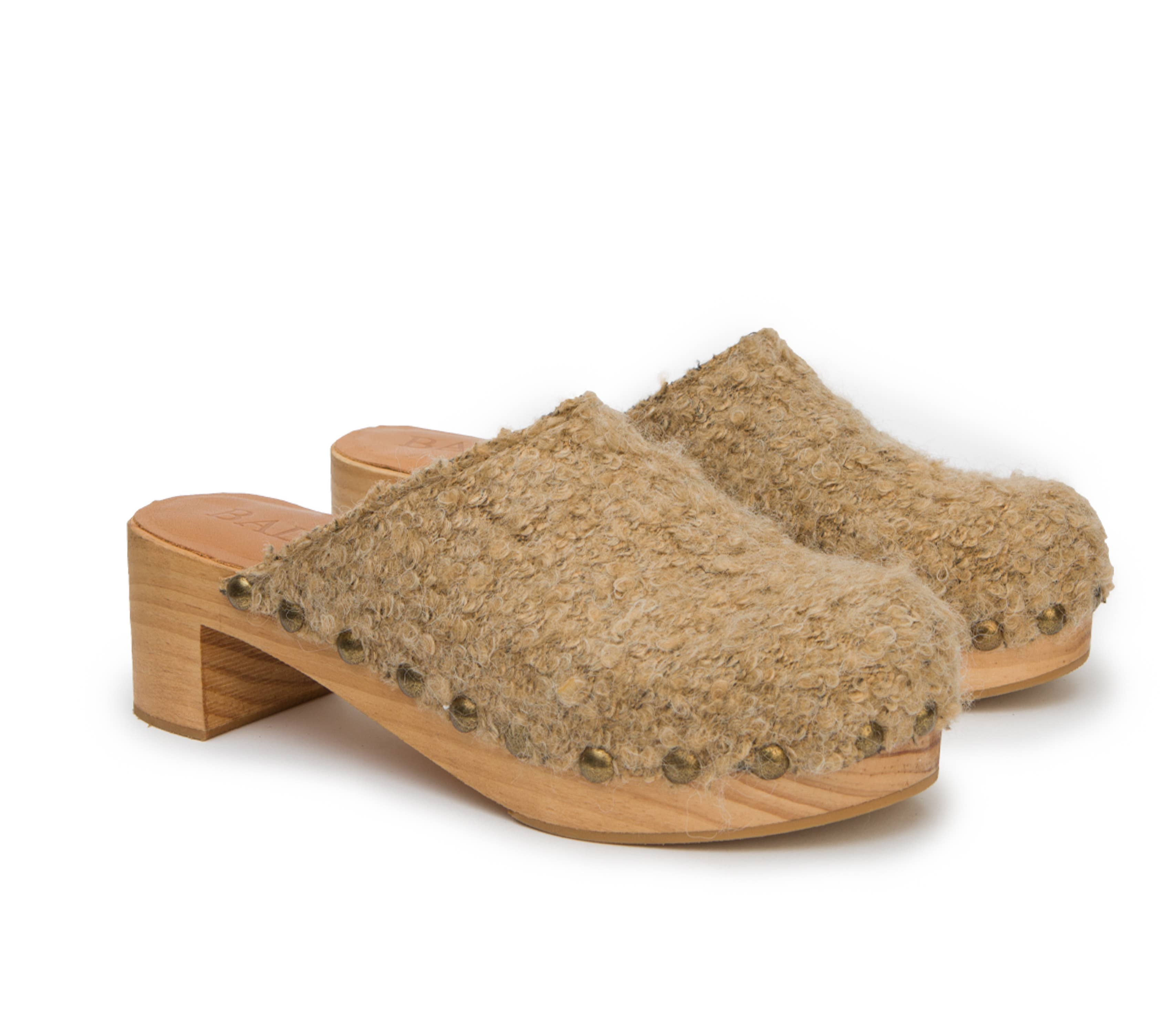 FW- WHITNEY, beige fabric clog for wholesale on Faire2