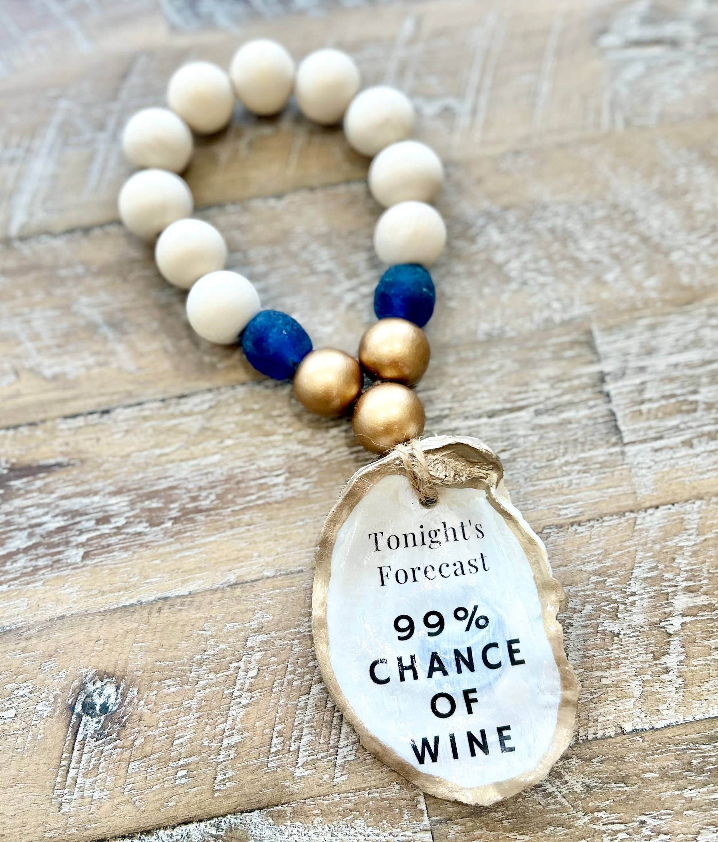 Coast and Cork - Wholesale Wine Charm - Tonight's Forecast 99% Chance of Wine - Beaded Bottle Charm1