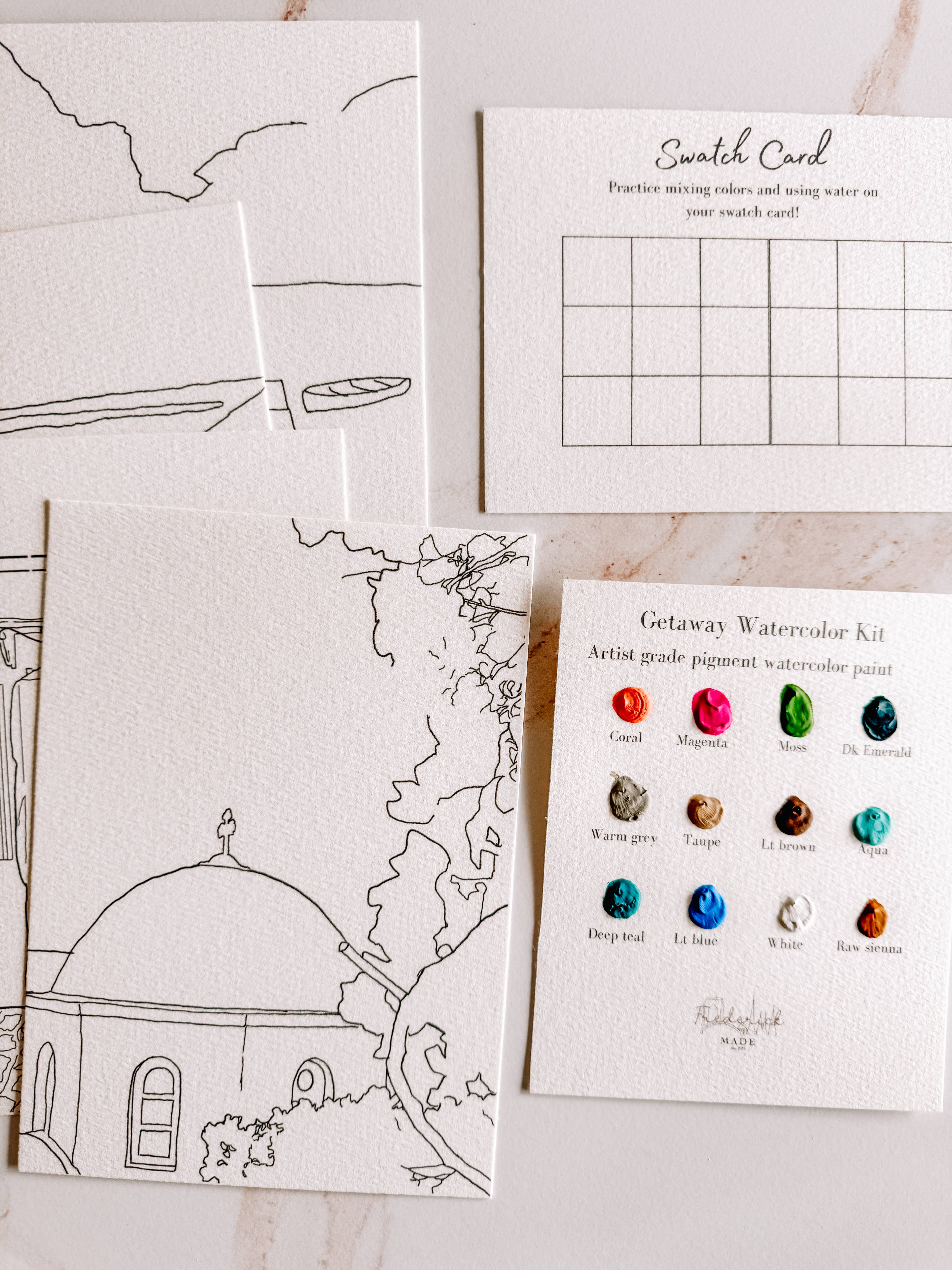 Frederick Made - Wholesale DIY Craft Kit - Getaway MINI Watercolor Kit4